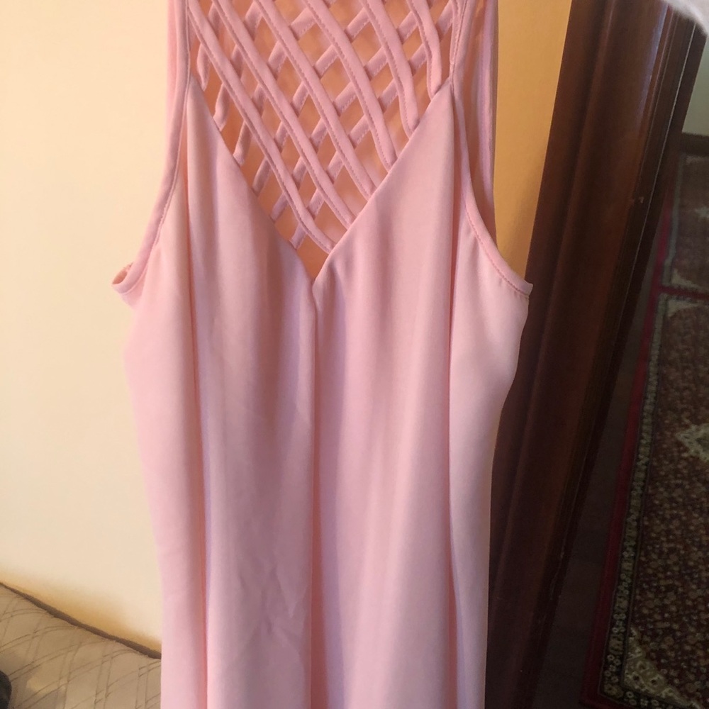 Pink flows dress